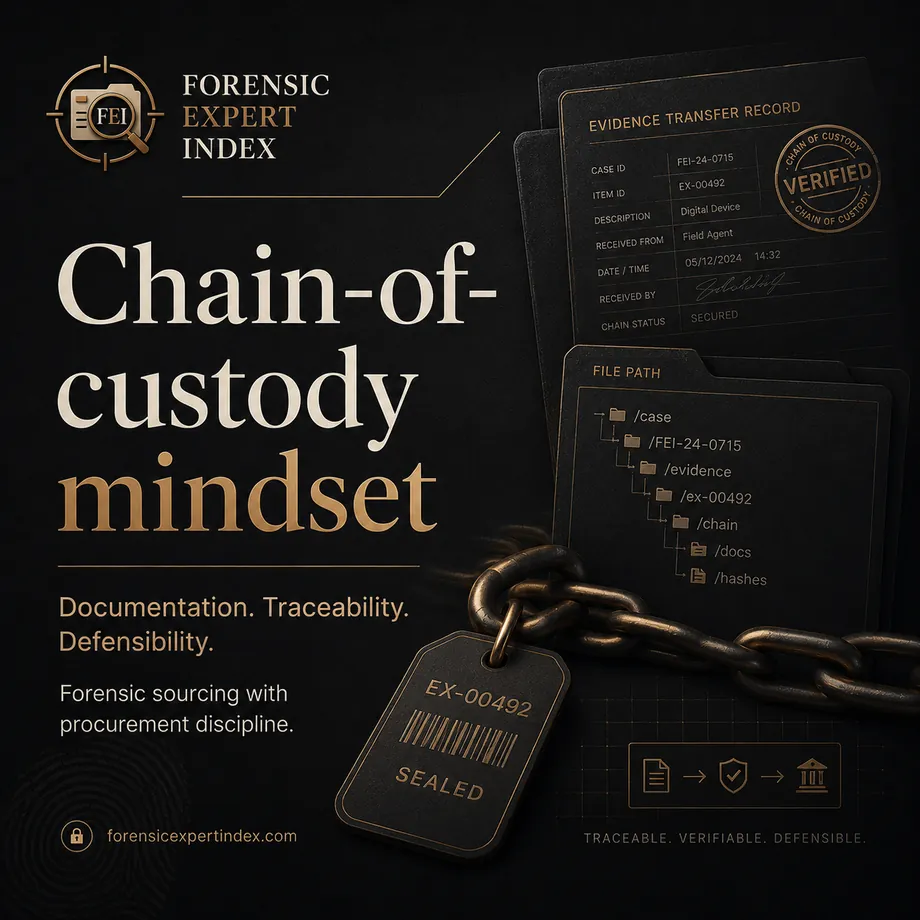 Forensic chain-of-custody: documentation, traceability, defensibility